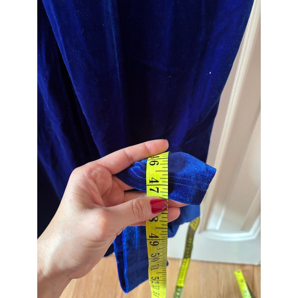 Fashion Nova Royal Blue Velvet Jumpsuit XL - Picture 10 of 14